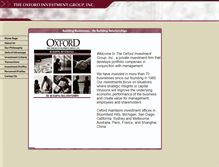 Tablet Screenshot of oxfordinvestmentgroup.com